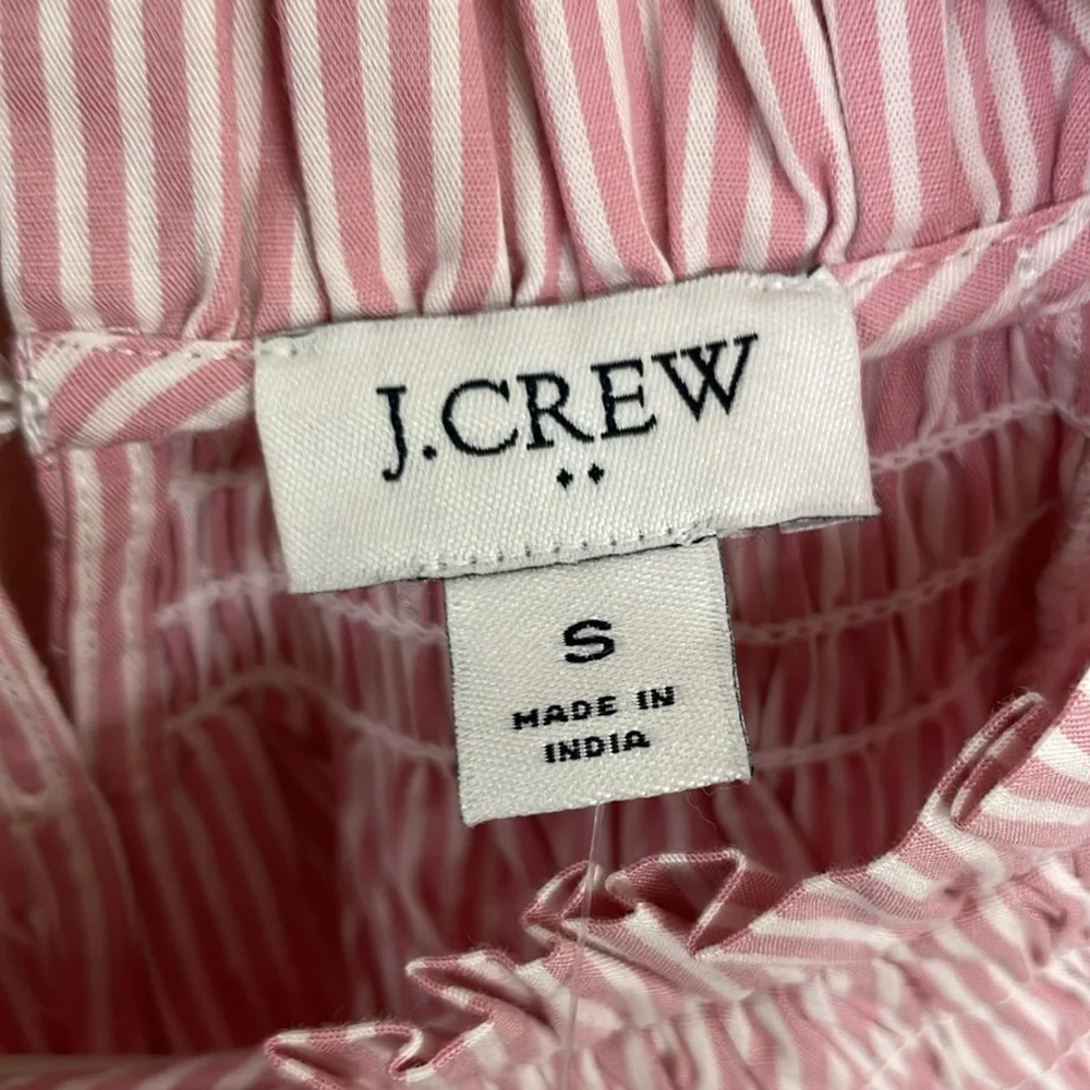 J. Crew Pink Striped Blouse - Picture 3 of 10